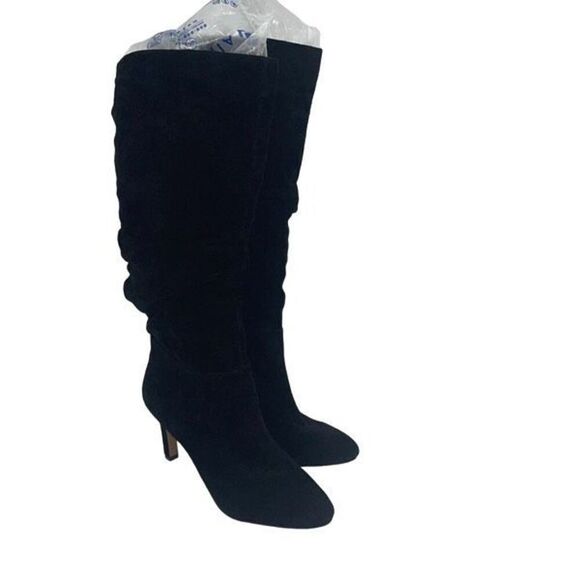 Vince Camuto Womens Suede VP-Larink Heeled Tall Boots Black Size 6.5 NWT - Picture 2 of 9
